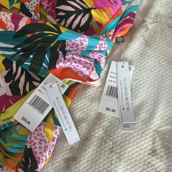 Bleu Rod Beattie Tankini Swimsuit Size 6D and Sarong Hipster Bottom Size 6 - Picture 11 of 11